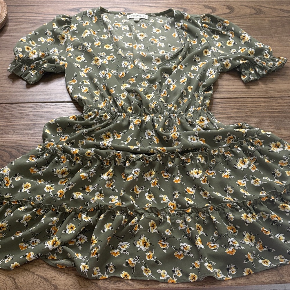 Floral Green Dress